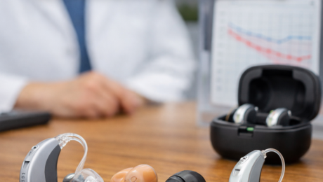 kalitera-akoustika-varikoias-epilogi Ειδικός ρυθμίζει-εφαρμοζει ακουστικά βαρηκοΐας σε ασθενή